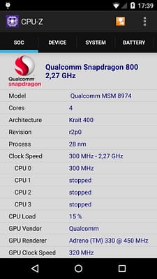 CPU-Z программа на телефон