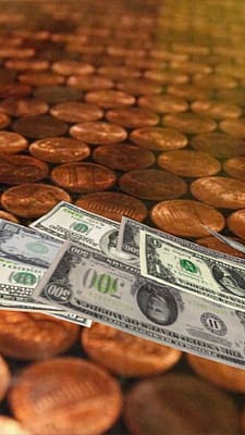 заставки на телефон Падающие деньги 3D живые обои