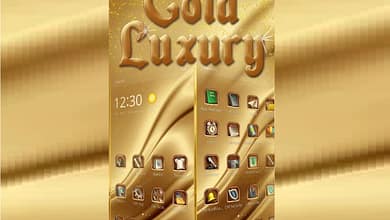 тема Gold Luxury Theme Deluxe для телефона с 3d