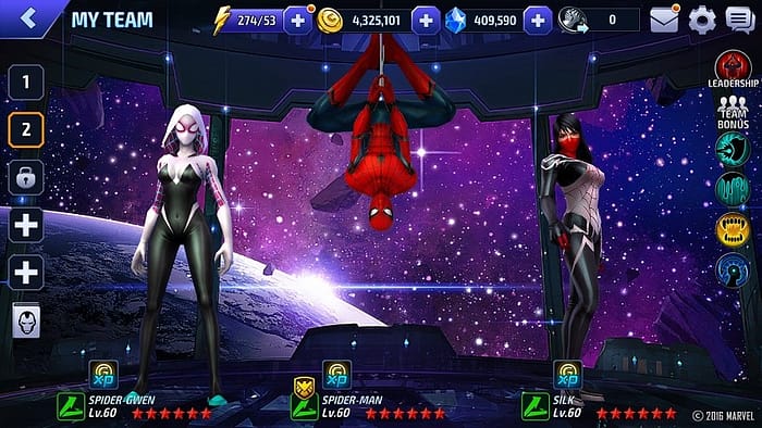 игра MARVEL Future Fight на телефон